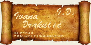 Ivana Drakulić vizit kartica
